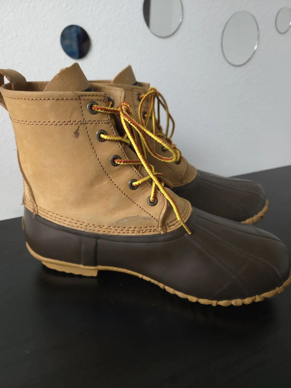 Cabela's Men's Leather Rubber Waterproof Duck Boots Thinsulate Steel Shank 11D